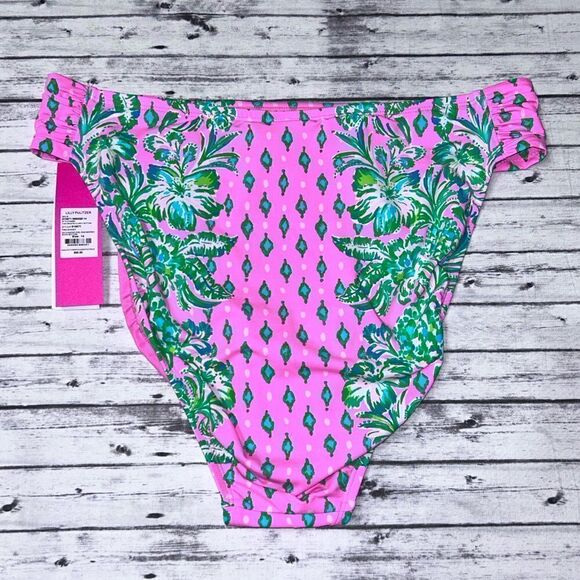 Lilly Pulitzer High Waisted Clancy Bikini Bottoms Oh Diamond Girl Engineered - Picture 4 of 11